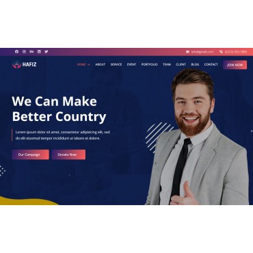 Hafız - Siyasi Kampanya Partisi HTML5 Açılış Sayfası