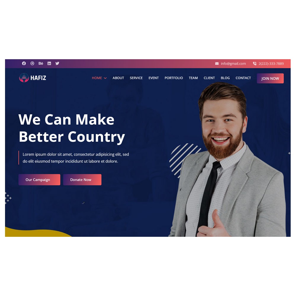 Hafız - Siyasi Kampanya Partisi HTML5 Açılış Sayfası