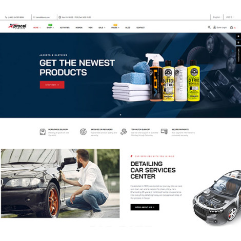 Xprocal Elementor - Araç Bakımı Prestashop Tema
