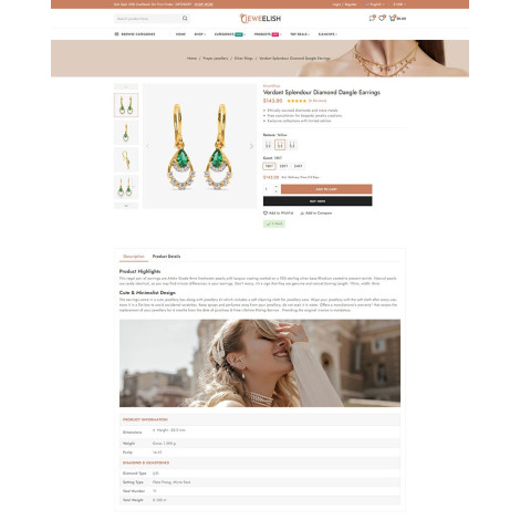 Mücevher, Takı, Kozmetik Prestashop Tema