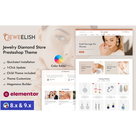 Mücevher, Takı, Kozmetik Prestashop Tema