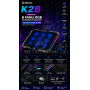 Dexim K28 Premium 8 Fanlı RGB Notebook Soğutucu Stand (17”)