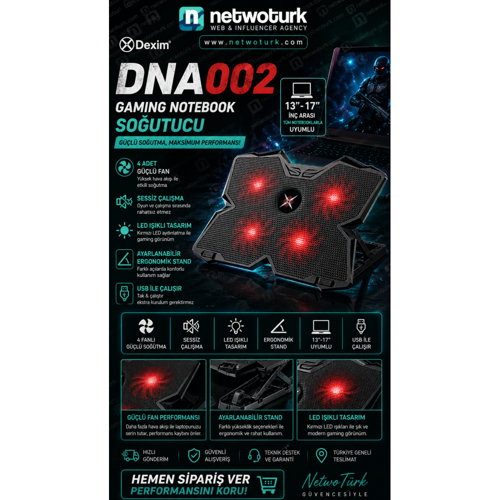 Dexim Dna002 Gaming Notebook Soğutucu