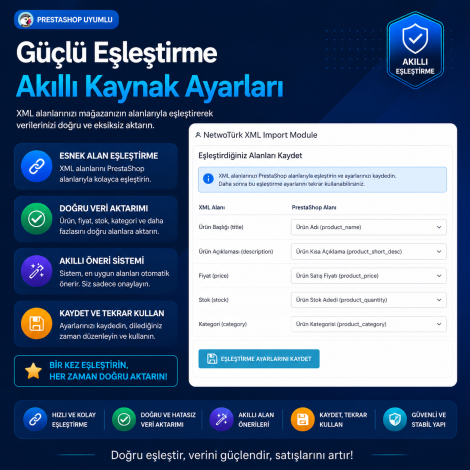 NetwoTürk XML Import Modülü V1 – Prestashop XML Ürün Aktarma