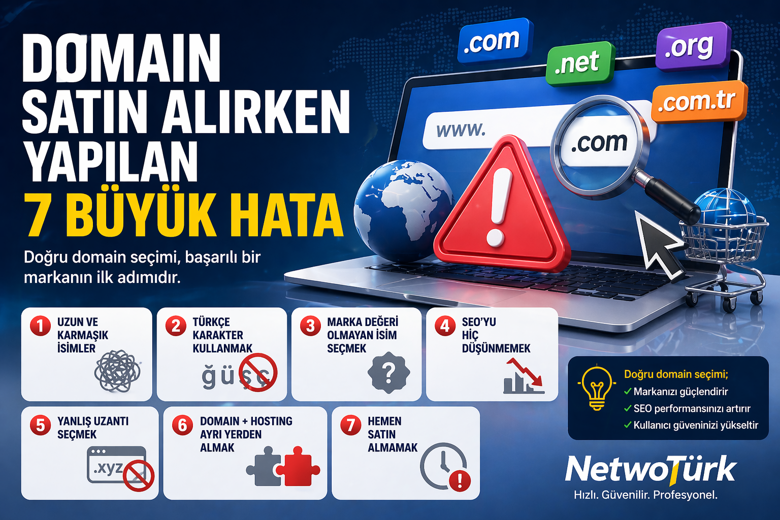 Domain Satın Alırken Yapılan 7 Büyük Hata